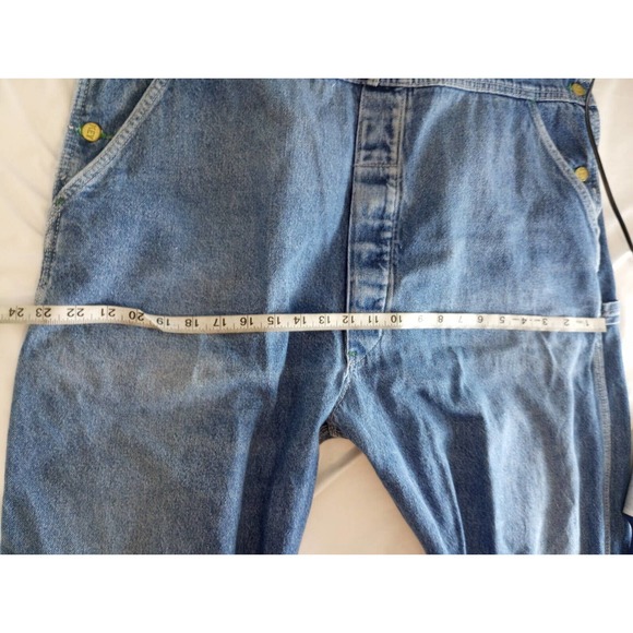 Key Imperial Vintage Work Farm Trucker Bib Overall Men 44 X 29 USA Vtg Carpenter - Picture 4 of 11